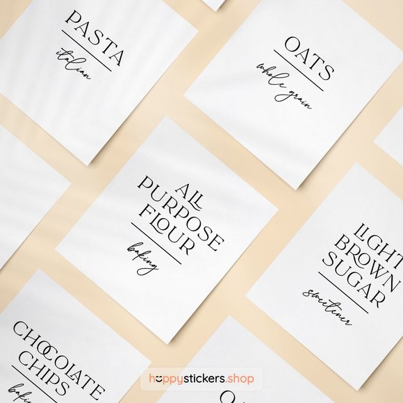 36 Labels • Luxes Minimalist Pantry for Kitchen • Organization Labels For Pantry - Picture 9 of 17